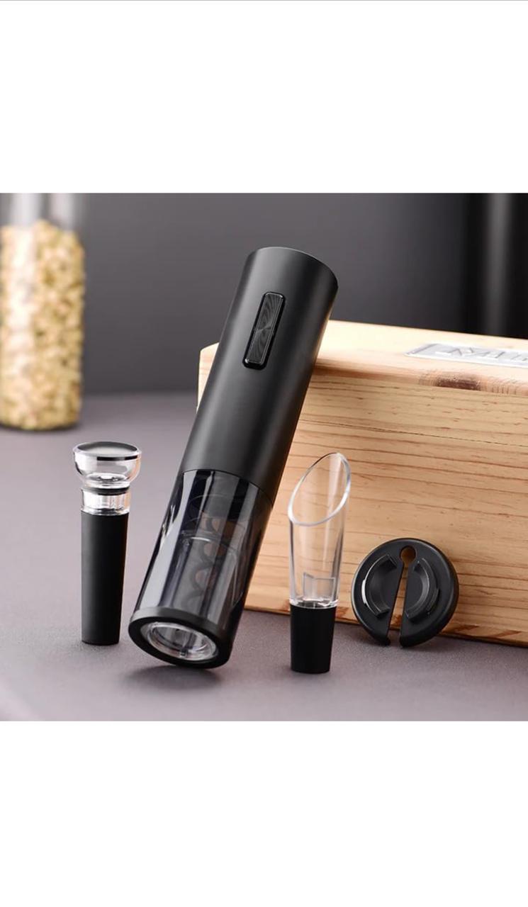 "Set de Sacacorchos Eléctrico para Vino - Elegancia y Comodidad en un Solo Paso"