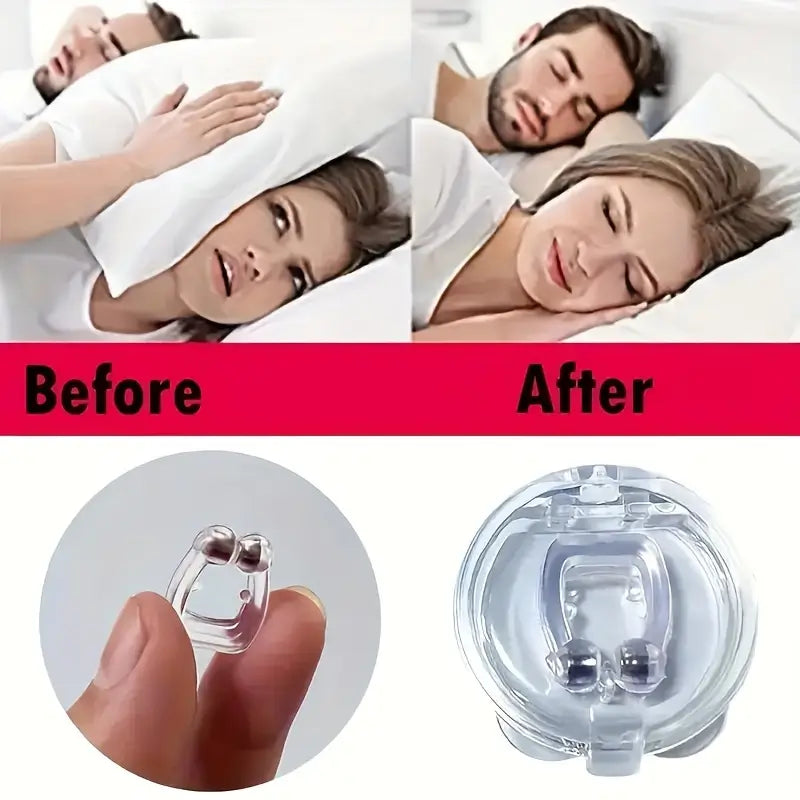 Pinza Nasal Magnética Antirronquidos (8 Unidades) - Alivio Instantáneo para Hombres y Mujeres- Solución Natural para Dormir Mejor