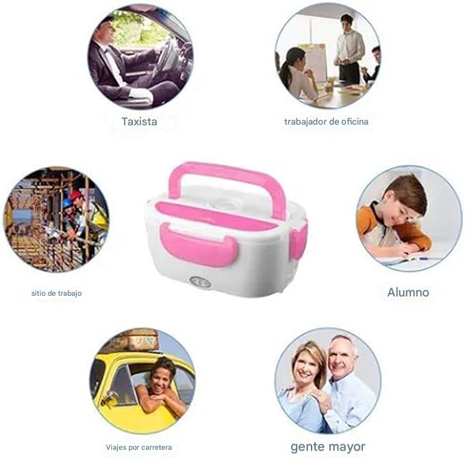 "Lonchera Eléctrica Portátil 110V – Calienta Comidas en Minutos, Ideal para Casa, Oficina y Viajes"